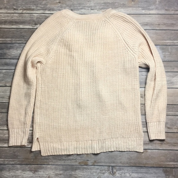 PEACH PINK KNITTED LACE UP SWEATER - Picture 5 of 5